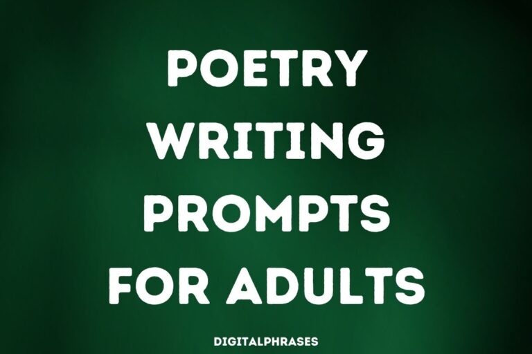 60 Poetry Writing Prompts for Adults