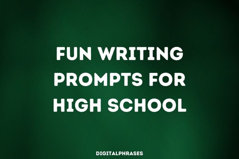 24 Fun Writing Prompts for High School