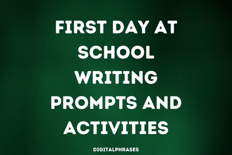 25 First Day at School Writing Prompts and Activities