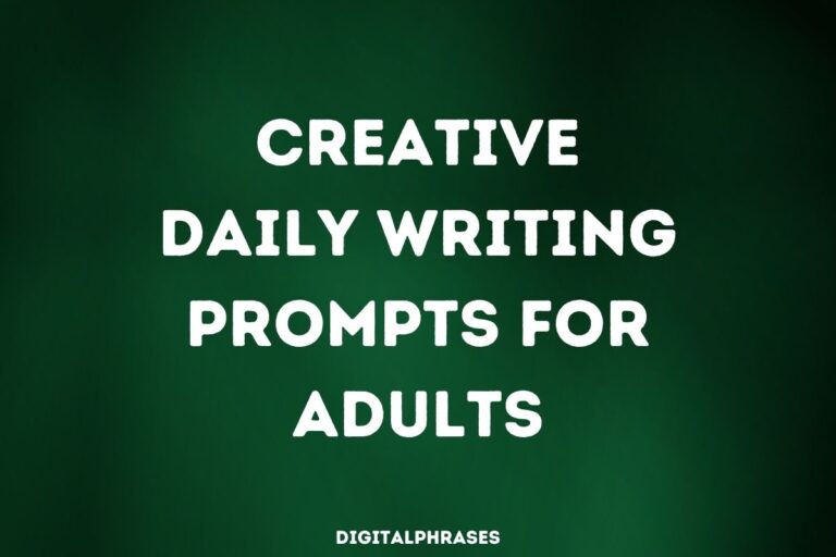 30 Creative Daily Writing Prompts for Adults