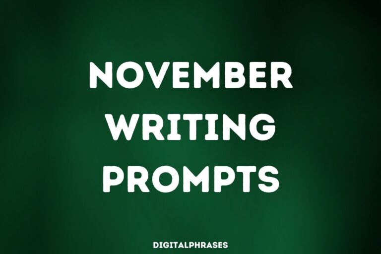 24 November Writing Prompts
