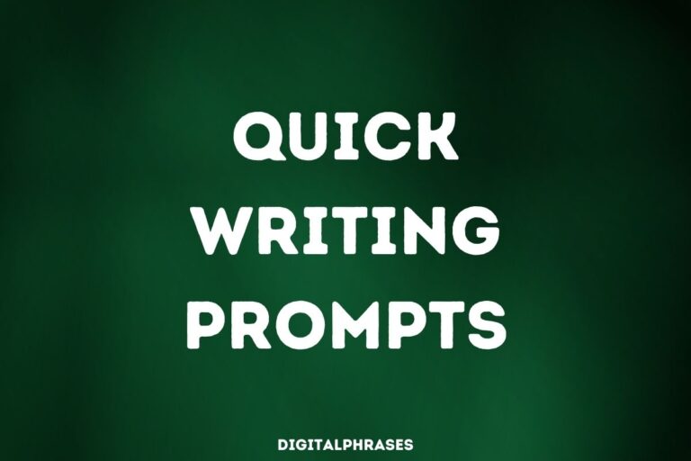 Quick Writing Prompts