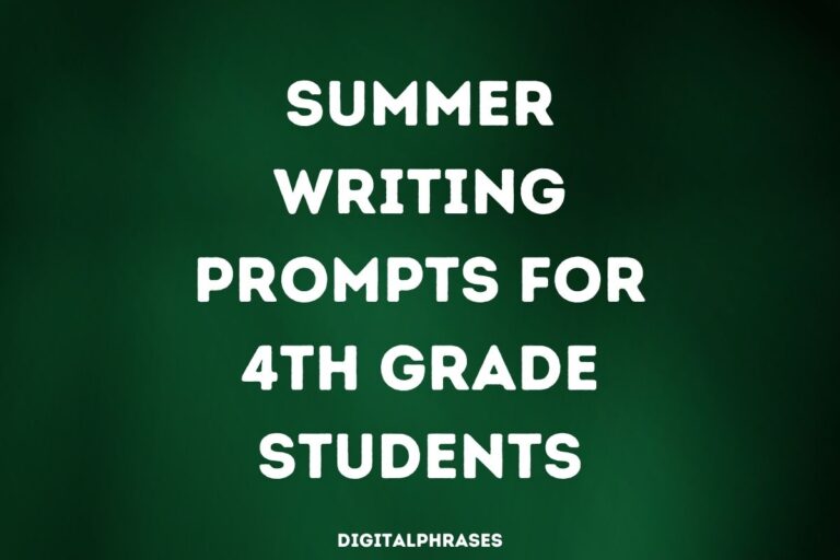 30 Summer Writing Prompts for 4th Grade Students