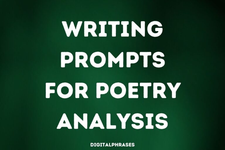 24 Writing Prompts for Poetry Analysis
