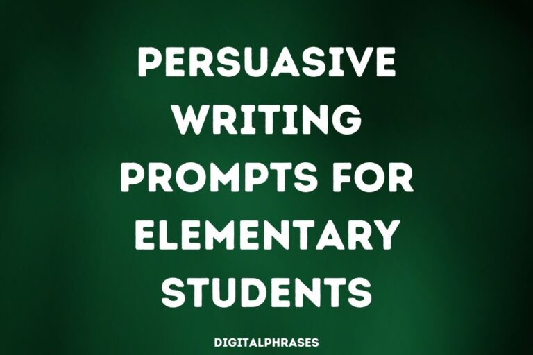 Persuasive Writing Prompts for Elementary Students