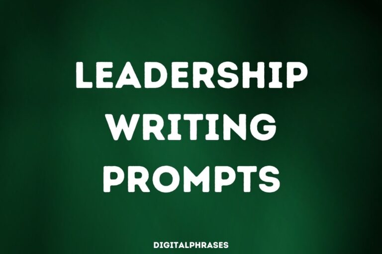 Leadership Writing Prompts