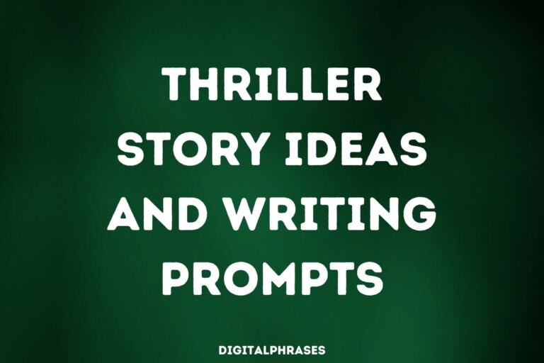 28 Thriller Story Ideas and Writing Prompts