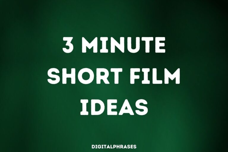 3 Minute Short Film Ideas