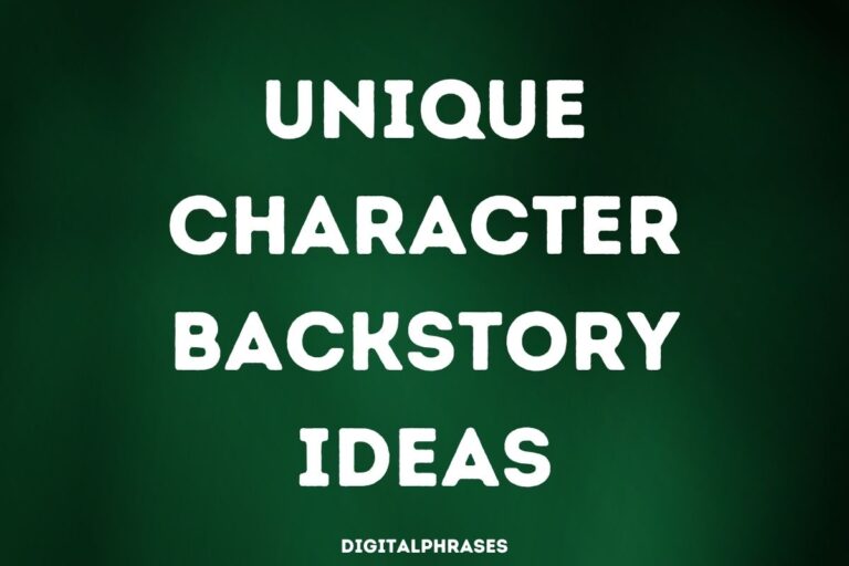 Unique Character Backstory Ideas