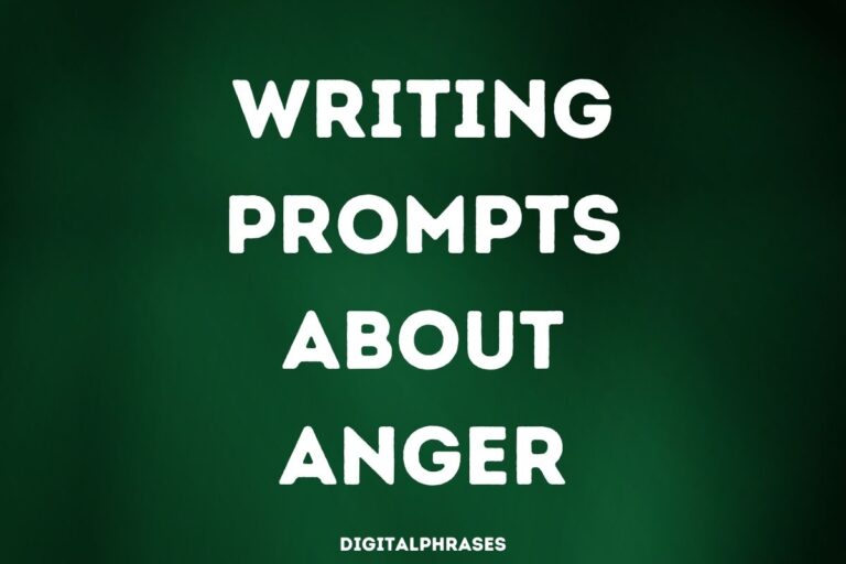 24 Writing Prompts About Anger