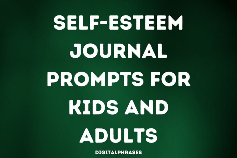 40 Self-Esteem Journal Prompts for Kids and Adults