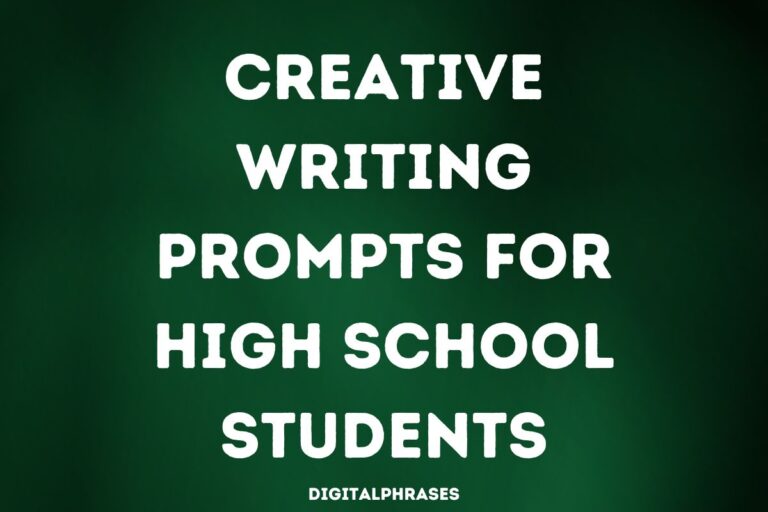 48 Creative Writing Prompts For High School Students
