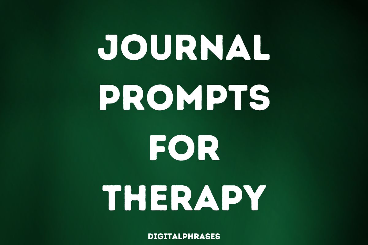 Journal Prompts for Therapy