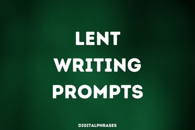 24 Lent Writing Prompts