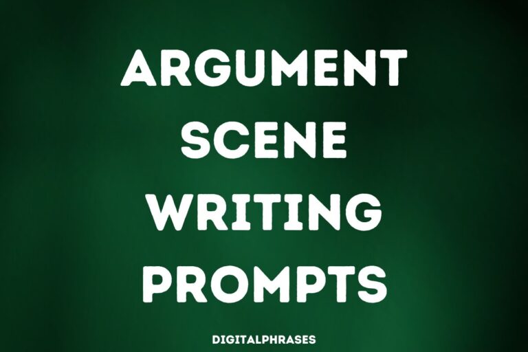 Argument Scene Writing Prompts