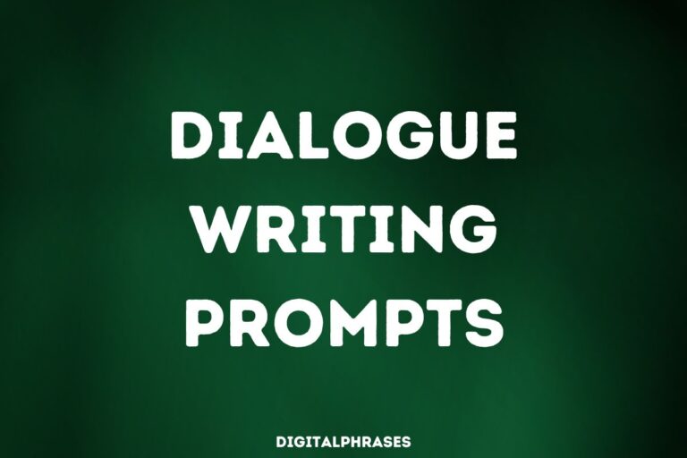 125 Dialogue Writing Prompts