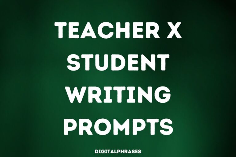 24 Teacher x Student Writing Prompts