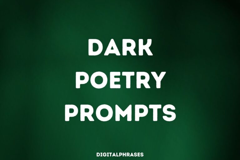 38 Dark Poetry Prompts