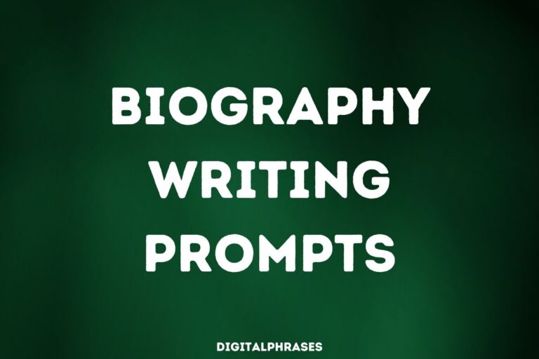 40 Writing Prompts for Biographies