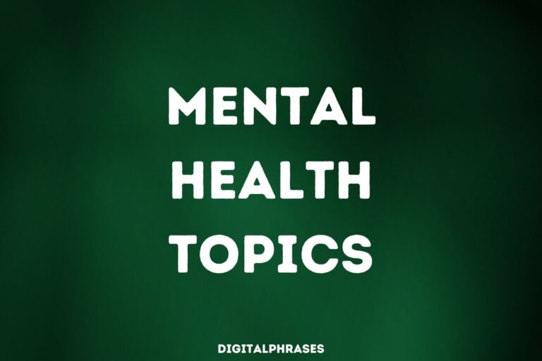 32 Mental Health Topics To Write About and Discuss