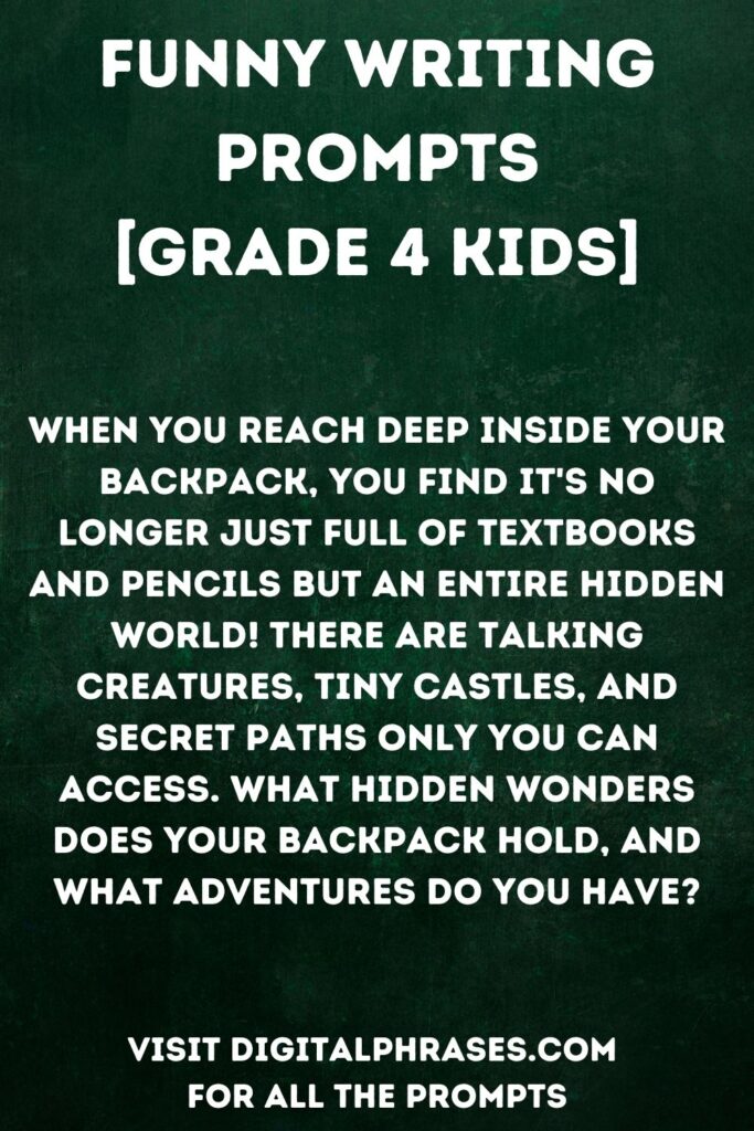 Funny Writing Prompts for Grade 4 Kids