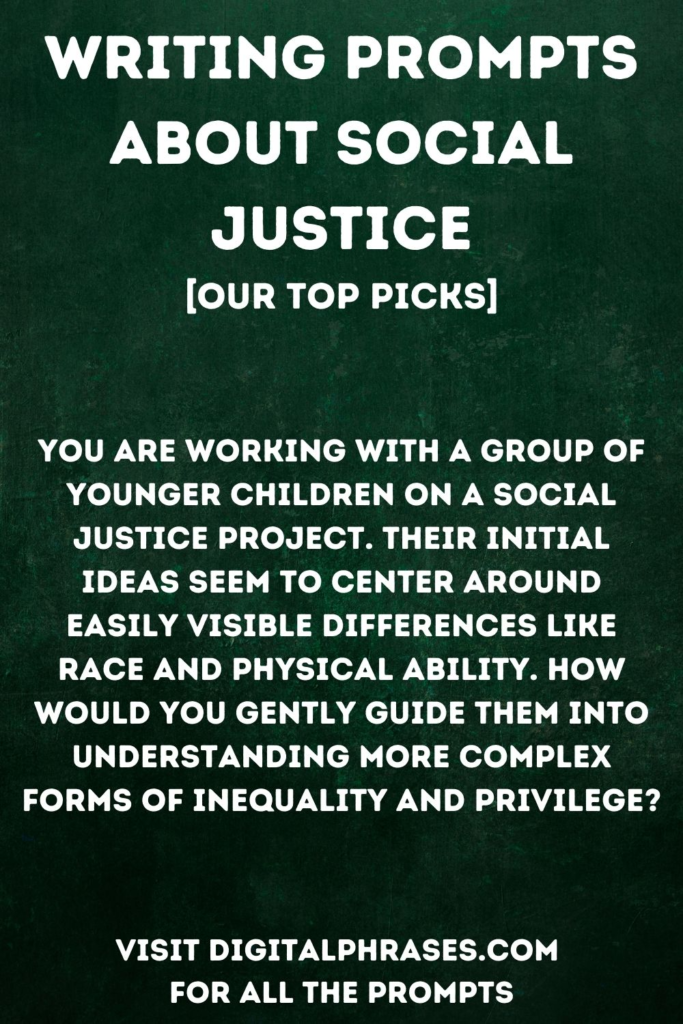 25 Writing Prompts About Social Justice