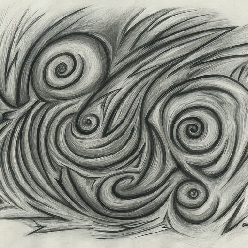 pencil sketch of random lines