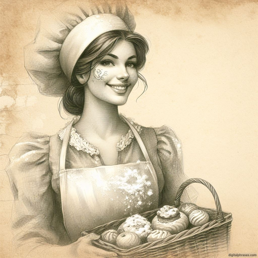 self portrait of a woman baker