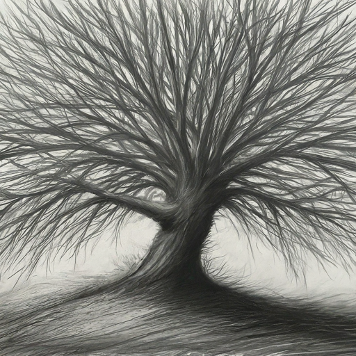 pencil sketch of a tree
