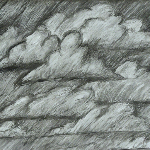 pencil sketch of clouds