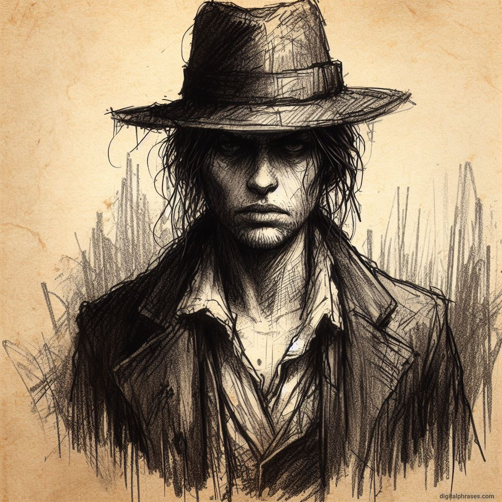 48 Female Character Sketch Ideas | Young + Middle Aged + Old pencil sketch of a middle aged woman wearing a hat and coat