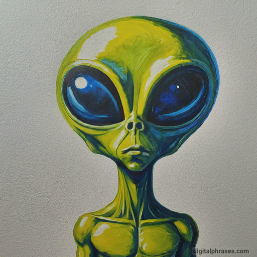painting of an alien