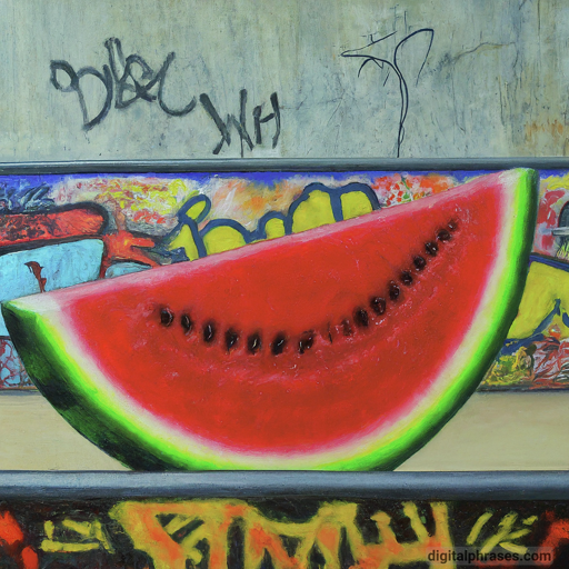painting of a watermelon