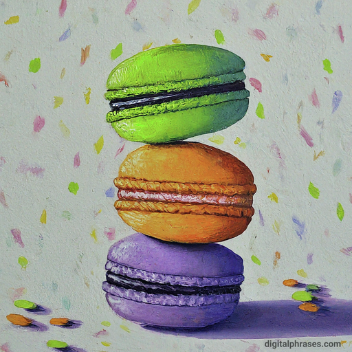 45 Cute Creative Drawing Ideas That Are Super Cool painting of 3 macrons on top of each other
