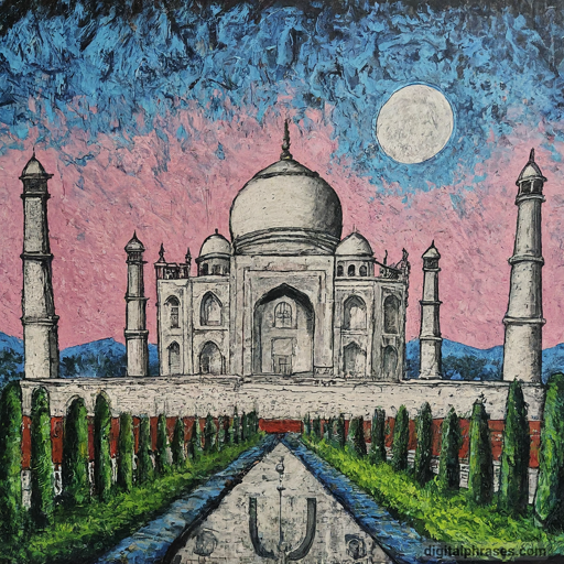 45 Cute Creative Drawing Ideas That Are Super Cool painting of the taj mahal