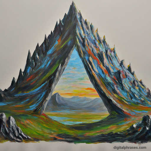 45 Cute Creative Drawing Ideas That Are Super Cool painting of the letter A in the shape of a mountain