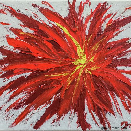 painting of the color red as a fiesty firecracker