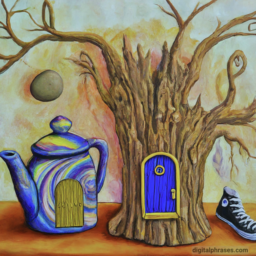 painting of a pebble, a tree trunk, the side of a book, a teapot, or even your own shoe