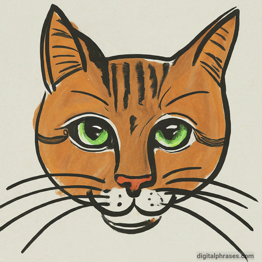 40 Drawing Ideas for Kids | Simple + Challenging painting of a cat