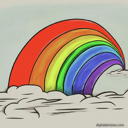 drawing of a rainbow
