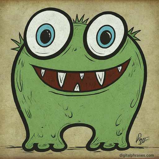 40 Drawing Ideas for Kids | Simple + Challenging image of a googly eyed monster