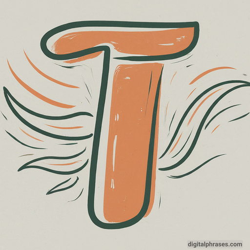 drawing of the letter t