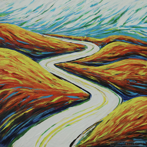40 Drawing Ideas for Kids | Simple + Challenging color drawing of a winding road