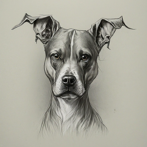 pencil sketch of a dog