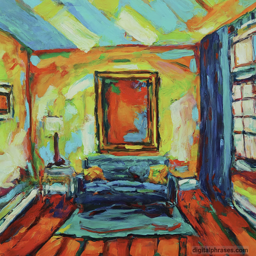 water painting of a room