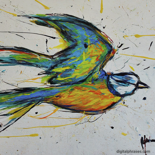 40 Drawing Ideas for Kids | Simple + Challenging color sketch of a flying bird
