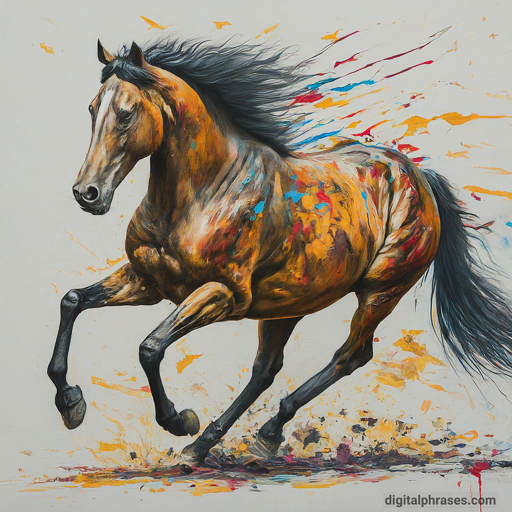 color sketch of a horse