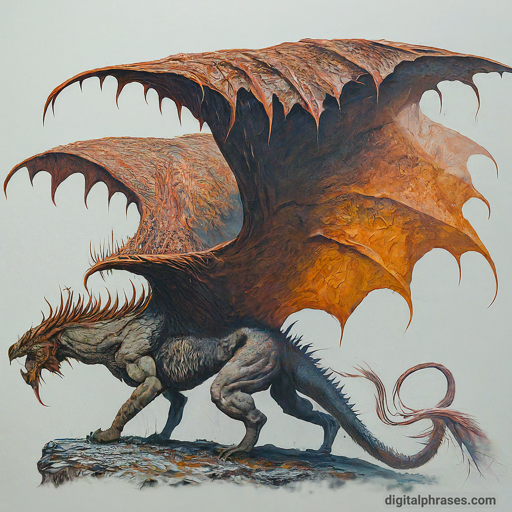 color sketch of a dragon