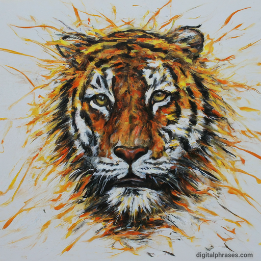 color sketch of a tiger's face