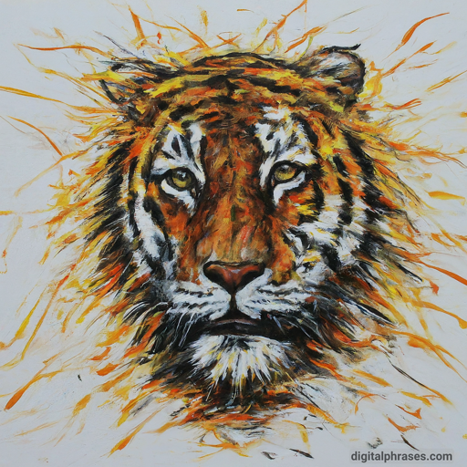 40 Drawing Ideas for Kids | Simple + Challenging color sketch of a tiger's face